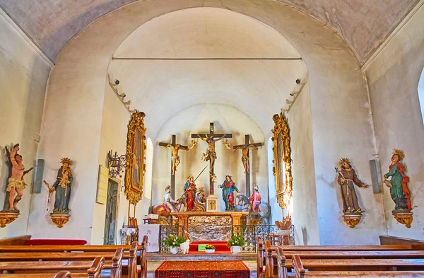 Intérieur de l'église Kalvarienbergkirche, Bad Ischl, Autriche — Photo