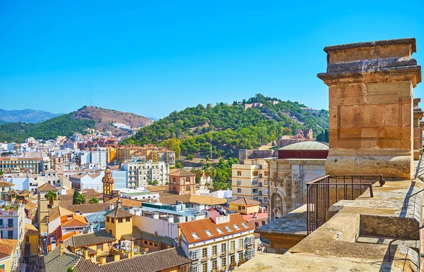 Sul tetto della Cattedrale di Malaga, Spagna — Foto Stock