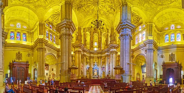 Panorama över Malagas katedral, Spanien — Stockfoto