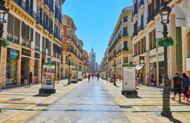 Calle Larios 'un mimarisi, Malaga, İspanya
