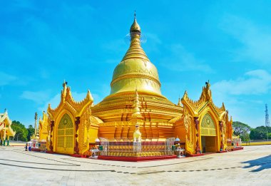 Yangon, Myanmar 'daki eşsiz tapınak.