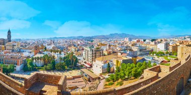 Alcazaba Kalesi, İspanya 'dan Malaga Panoraması