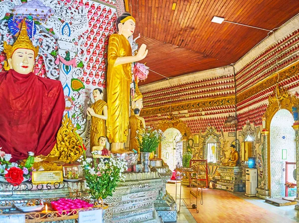 Innere der Yaung Chi Pagode, Yangon, Myanmar — Stockfoto