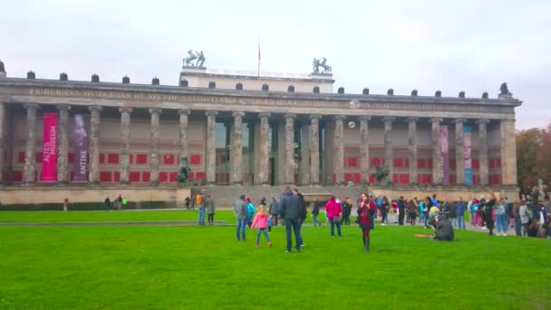Berlin Almanya Ekim 2019 Ekim Berlin Altes Eski Müzesi Nin — Stok video