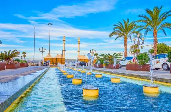 The fountain in center of Cadiz, Spain — Stock Photo, Image