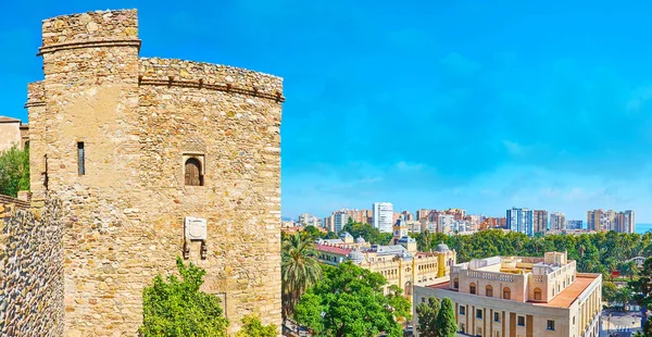 Torre Maldonado de Alcazaba, Málaga, Espanha — Fotografia de Stock