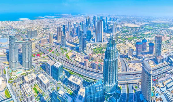 Dubai Emiratos Árabes Unidos Marzo 2020 Vista Panorámica Del Distrito — Foto de Stock