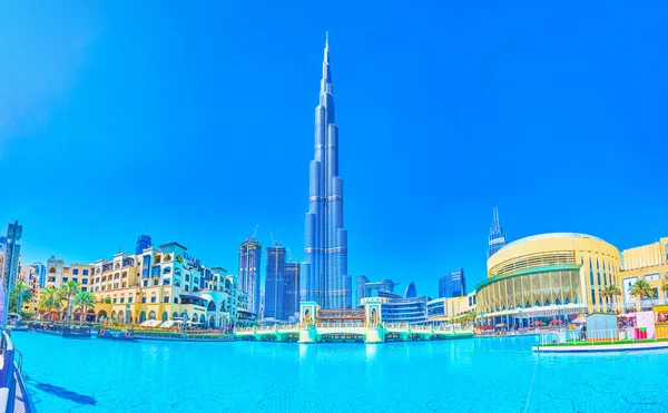 Dubai Sae Březen 2020 Burj Khalifa Nejznámější Budova Světě Která — Stock fotografie