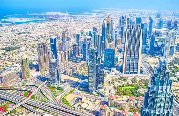 Dubai Оае March 2020 Сучасні Хмарочоси Дубаї Популярним Туристичним Місцем — стокове фото