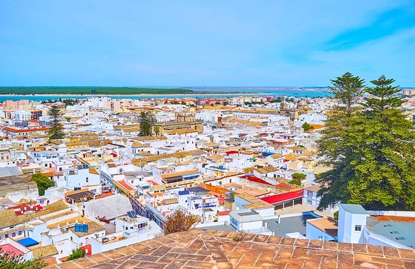 Légi Kilátás Régi Városrészek Fehér Házak Nagy Templomok Santo Domingo — Stock Fotó