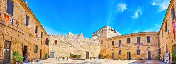 Sanlucar Spanien September 2019 Panorama Des Mittelalterlichen Burghofes Von Castillo — Stockfoto