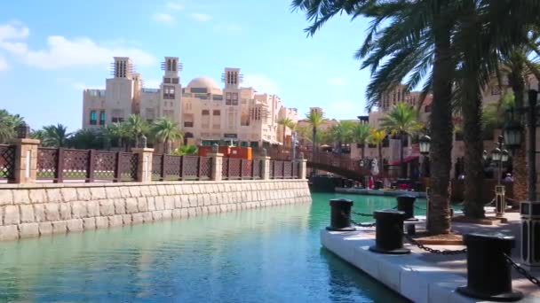 Dubai Uea March 2020 Gang Teduh Sepanjang Kanal Pasar Souk — Stok Video