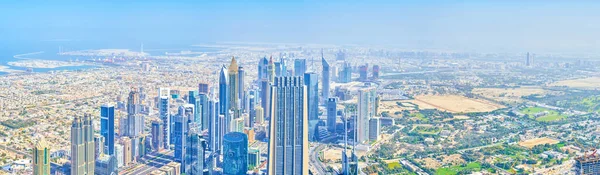 Dubai Emiratos Árabes Unidos Marzo 2020 Panorama Del Horizonte Dubái — Foto de Stock
