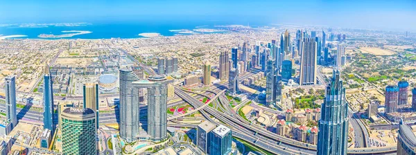 Dubai Emiratos Árabes Unidos Marzo 2020 Vista Panorámica Del Horizonte — Foto de Stock