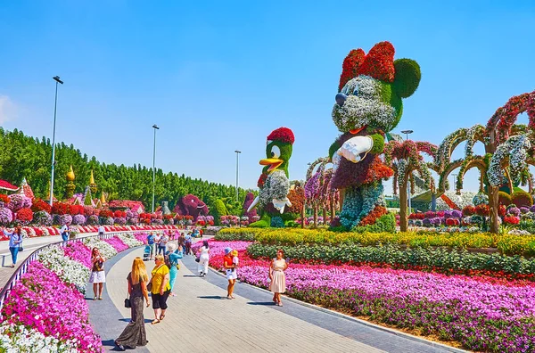 Дубай Оаэ Марта 2020 Чудо Сад Похвастаться Большими Цветочными Инсталляциями — стоковое фото