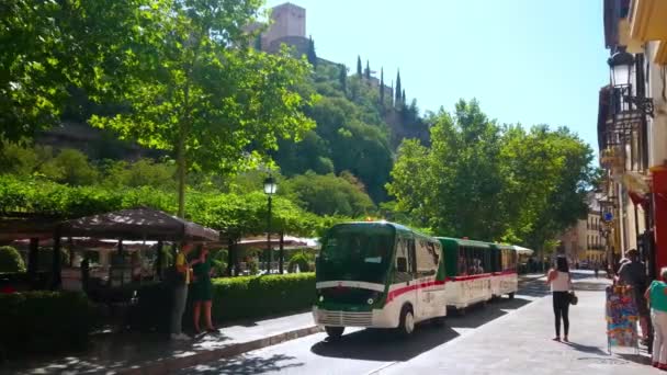Granada Spain September 2019 Den Lilla Parken Paseo Del Padre — Stockvideo