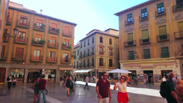 Granada Spanien September 2019 Der Pasiegas Platz Ist Einer Der — Stockvideo