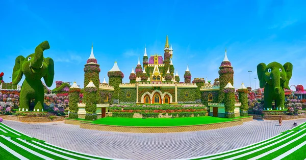 Dubai Vae Maart 2020 Panorama Van Miracle Garden Podium Gelegen — Stockfoto