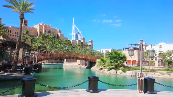 Dubai Uea March 2020 Pasar Souk Madinat Jumeirah Memiliki Kanal — Stok Video