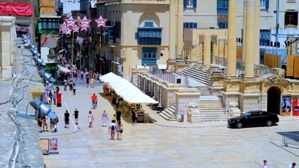 Valletta Malta Juni 2018 Zusammenstellung Der Highlights Von Valletta Birgu — Stockvideo