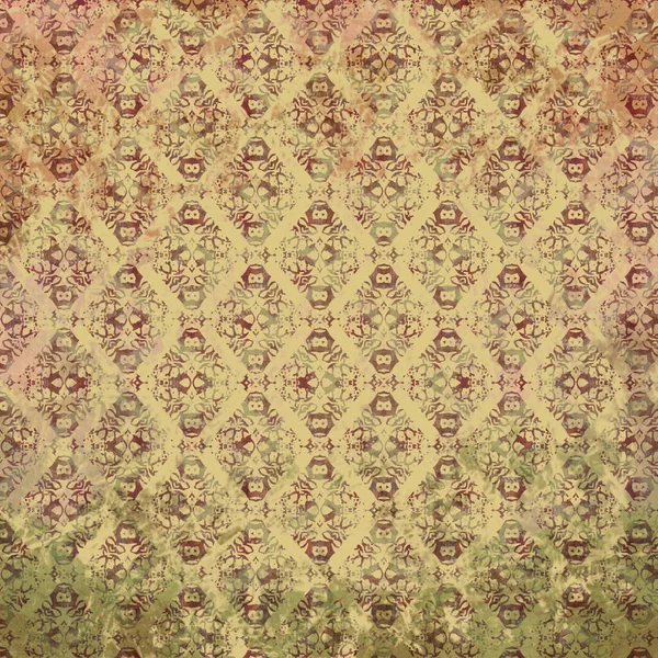 Ancient Pink Green Beige Shabby Pattern Digital Decorative Background Distressed — Stock Photo, Image