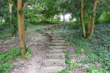 Botanik Bahçe balçık Bulgaristan taş merdiven Palace Queen Mary stok fotoğraf
