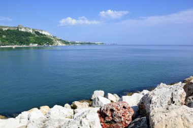 Cape Chirakman büyük beyaz Rock Bulgaristan stok fotoğraf
