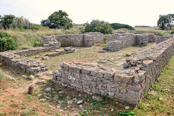 Kaliakra Burnu Bulgaristan Turistik Hedef Remains 