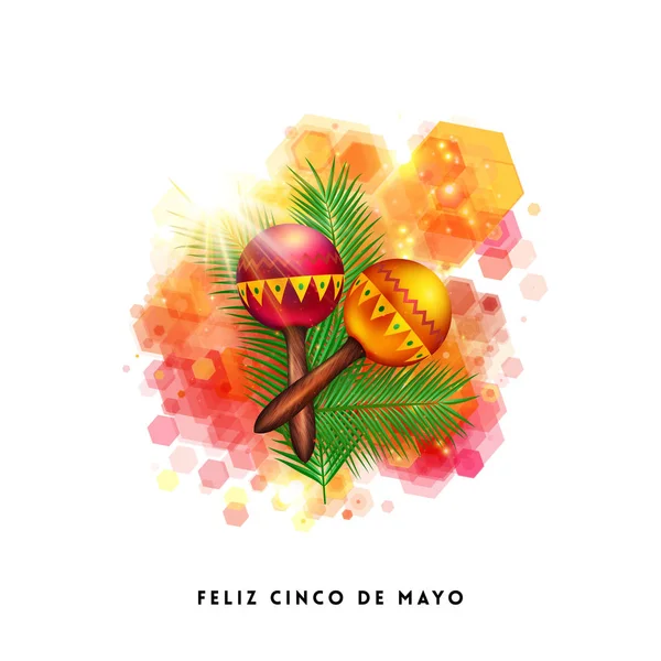 Красочная Тропическая Открытка Happy Fifth May Дизайн Плаката Заходом Солнца — стоковый вектор