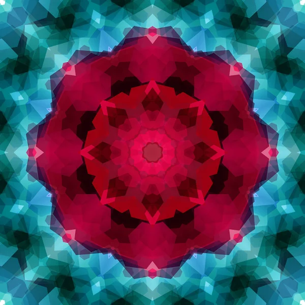 Mosaic Circle Background Gem Colors Vector Illustration — Stock Vector