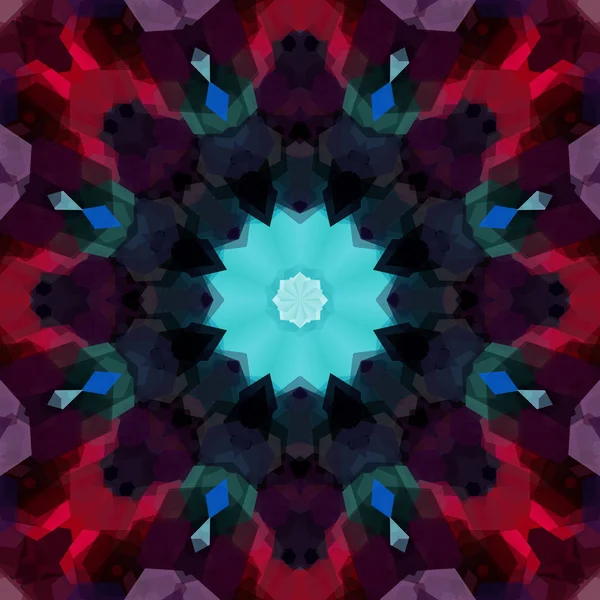 モザイク円背景 深い色 ベクトル図 — ストックベクタ