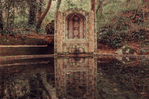 Schöne Reflexion Wasser Pena Park Sintra Portugal — Stockfoto