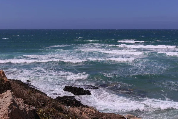 Costa Portuguesa Está Llena Playas Agua Fría — Foto de Stock