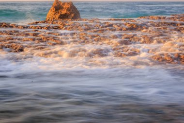Aguda Sahili, Sintra, Portekiz, dalga gücü, günbatımı