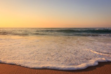 Aguda Sahili, Sintra, Portekiz, dalga gücü, günbatımı