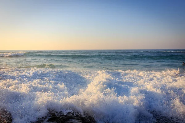 Plage Aguda Sintra Portugais Puissance Vague — Photo