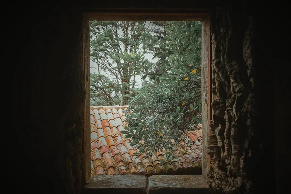 Alam Melalui Jendela Sintra Portugal — Stok Foto