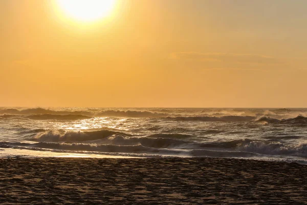 Magnifique Coucher Soleil Sur Plage Sintra Portugal — Photo