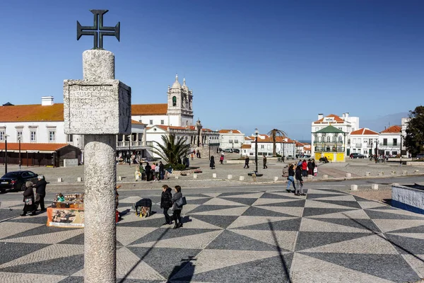 Plaza Central Nazare Portugal —  Fotos de Stock