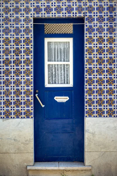Typische Tür Der Ältesten Bezirke Der Stadt Lissabon Portugal — Stockfoto
