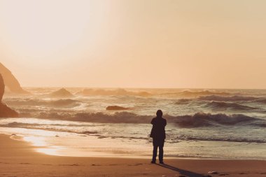 Adraga beach, Sintra, Lizbon yakınındaki bir plaj