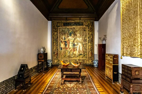 辛特拉国家宫殿内部 葡萄牙 — 图库照片