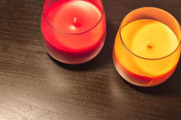 Wellness Stillleben Mit Aromatischen Kerzen — Stockfoto