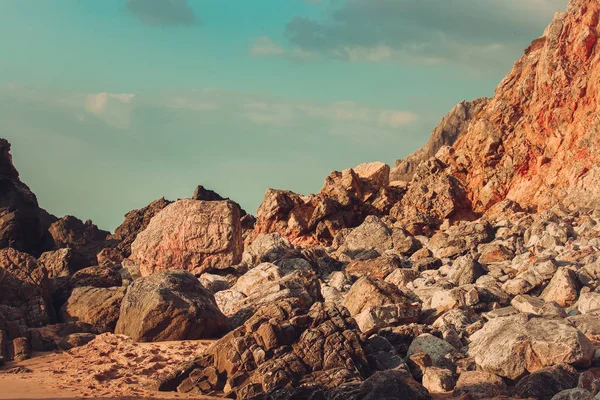 Adraga Beach Sunset Colors Sintra Portugal — Stock Photo, Image