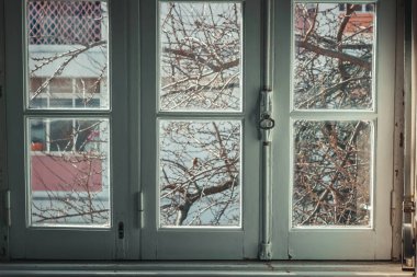 Vintage pencere, iç ev