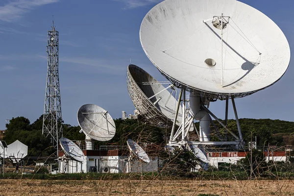 Campo Parabólica Sintra Telecomunicações Portugal — Fotografia de Stock