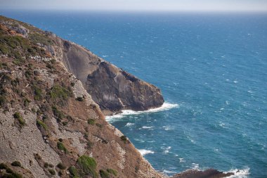 Cape Espichel, Sesimbra, Portekiz'in panoramik manzarası