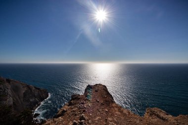 Cape Espichel, Sesimbra, Portekiz'in panoramik manzarası