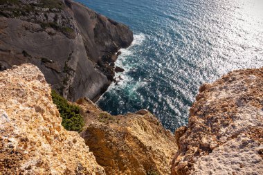 Cape Espichel, Sesimbra, Portekiz'in panoramik manzarası