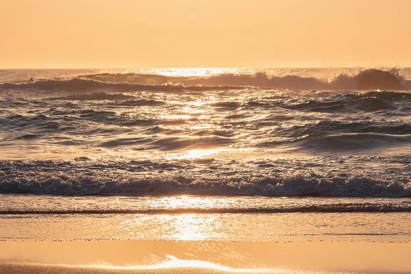 Vacker Solnedgång Stranden Adraga Sintra Lissabon Portugal — Stockfoto